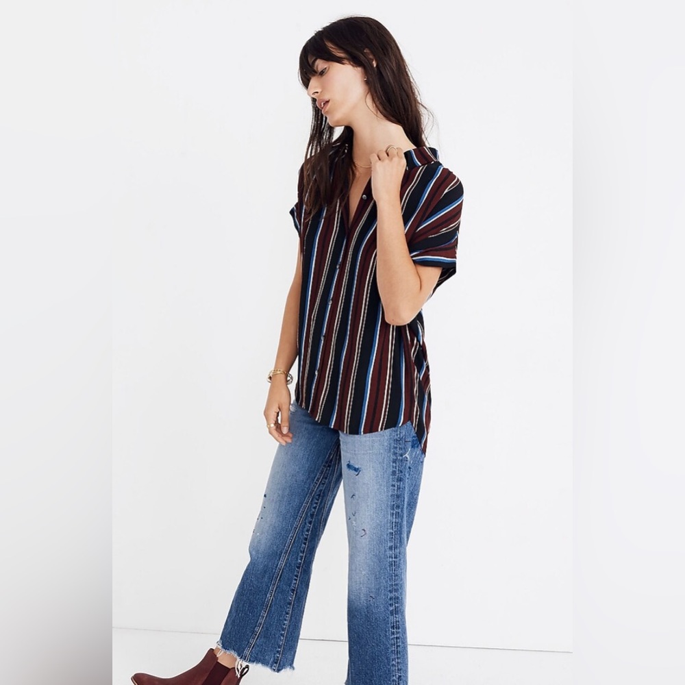 CENTRAL DRAPEY SHIRT IN MENFORD STRIPE - S